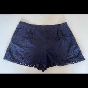 J.crew navy eyelet shorts, size 12